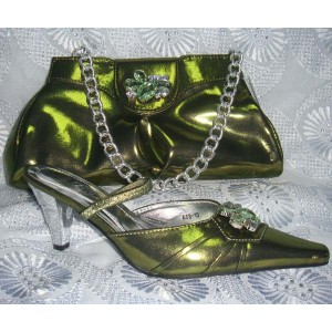 TSH22-Green ITALIAN SHOE AND BAG