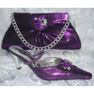 TSH22-Purple ITALIAN SHOE AND BAG