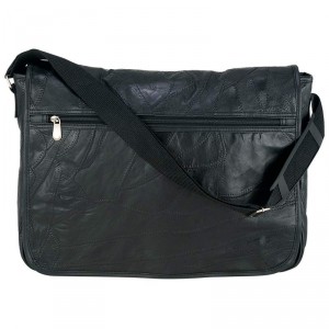 Maxam Italian Mosaic Design Genuine Leather Messenger-Style Attach Case