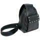 Diamond Plate Solid Genuine Lambskin Leather Biker Backpack Purse