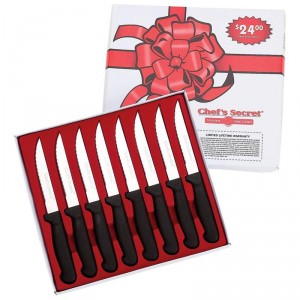 Chefs Secret 8pc 8-1/2 Steak Knife Set