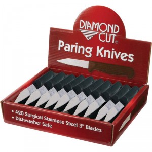 Diamond Cut 60pc Paring Knives in Countertop Display
