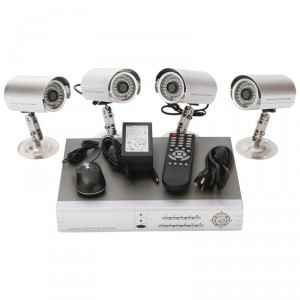 Do-It-Yourself 4-Channel Video Surveillance System (Requires Computer to Record)