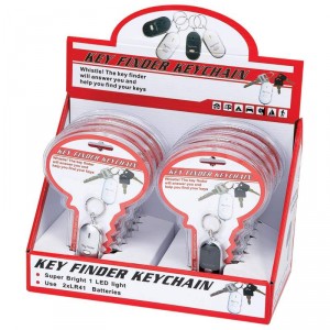 Yorkcraft 12pc Key Finder Keychains with LED Lights in Countertop Display