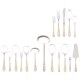 Sterlingcraft High-Quality, Heavy-Gauge Stainless Steel 72pc Flatware and Hostess Set with Gold Trim
