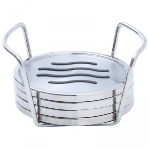 5pc Stainless Steel Coaster Set
