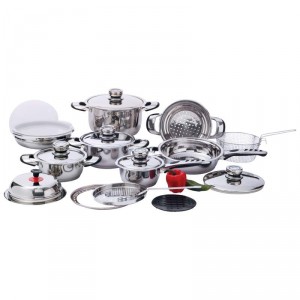Chefs Secret 22pc 12-Element, High-Quality, Heavy-Duty Stainless Steel Cookware Set