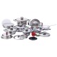 Chefs Secret 22pc 12-Element, High-Quality, Heavy-Duty Stainless Steel Cookware Set
