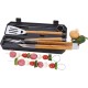 Chefmaster 8pc Stainless Steel Barbeque Tool Set with Bamboo Handles