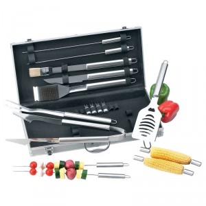 Chefmaster 19pc All Stainless Steel Barbeque Tool Set