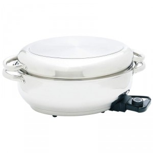 Maxam 15 Electric Roaster with Dome Cover and Tube Handles