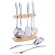 Maxam 7pc Stainless Steel Kitchen Tool Set with Stand