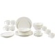 Nikita 28pc White Porcelain Dinnerware Set