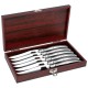Slitzer Germany 7pc European-Style Steak Knife Set in Wood Box
