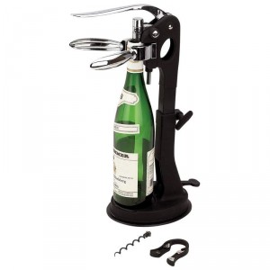 Wyndham House Tabletop Wine Opener with Suction-Grip Stand