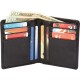 Embassy Mens Solid Genuine Lambskin Leather Bi-Fold Wallet