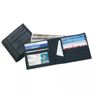 Embassy Mens Solid Genuine Leather Bi-Fold Wallet