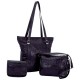 Embassy Solid Genuine Leather 3pc Purse Set with Crocodile Embossing
