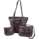 Embassy Italian Stone Design Genuine Leather 3pc Purse Set