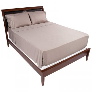 Luxury Home MD Collection Taupe Microfiber Queen Size Sheet Set