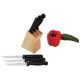 Diamond Cut Supreme 6pc Steak Knife Set in a Sturdy Wood Block