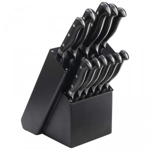 Slitzer Germany Forged Bolster 12pc Kitchen Cutlery Set with Wood Block 