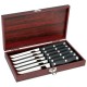 Slitzer Germany 7pc Steak Knife Set in Wood Box