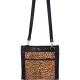 Embassy Italian Stone Design Genuine Suede Leather Leopard Print Purse