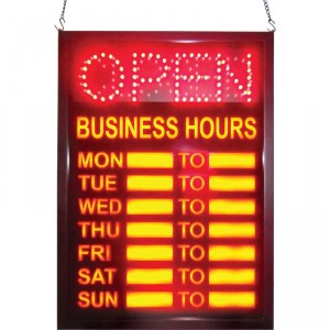 Mitaki-Japan OPEN with Business Hours LED Sign