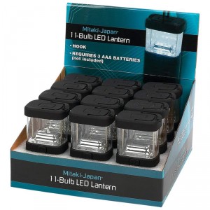 Mitaki-Japan 12pc 11-Bulb LED Lanterns in Countertop Display