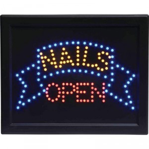 Mitaki-Japan NAILS/OPEN Programmed LED Sign