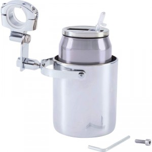 Diamond Plate Stainless Steel Motorcycle Cup Holder and Vacuum Bottle