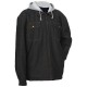 Casual Outfitters Black Denim Jacket with Hood