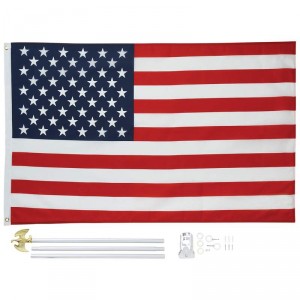 5 x 3 United States Flag and Pole Kit