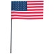 100pc 6 x 4 United States Flag with Pole Set