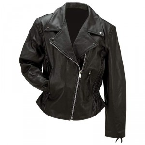 Rocky Mountain Hides Ladies Solid Genuine Buffalo Leather Jacket