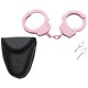 Maxam Chain-Linked Steel Handcuffs with Pouch