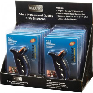 Maxam 12pc 2-in-1 Professional Quality Knife Sharpener Countertop Display