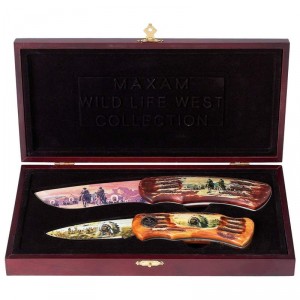 Maxam 3pc Wild West Knife Set