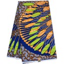 Green Reed Pattern Hollandais Vlisco Wax Material,