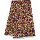 Purple Ivy Pattern Hollandais Vlisco Wax Material.