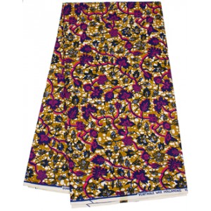 SH807 Purple Ivy Pattern Hollandais Vlisco Wax Material