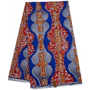 SH808 Red and Blue Lava Lamp Pattern Hollandais Vlisco Wax Material