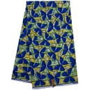 Blue Butterfly Pattern Hollandais Vlisco Wax Material.