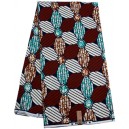 Red Blossom Pattern Hollandais Vlisco Wax Material