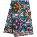 Purple and Green Watchgear Pattern Hollandais Vlisco Wax Material