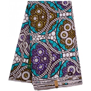 SH822 Purple and Green Watchgear Pattern Hollandais Vlisco Wax Material