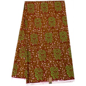 SH780 Green Elephant Pattern Hollandais Vlisco Wax Material