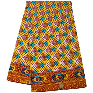 SH782 3-D Checkered Pattern Hollandais Vlisco Wax Material
