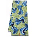  Blue Graffiti Pattern Hollandais Vlisco Wax Material